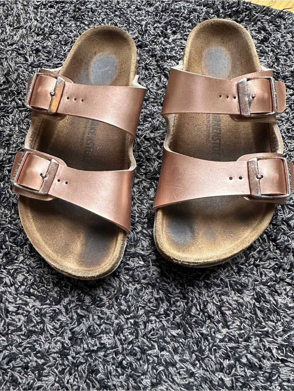 Birkenstock Metallic Rose Gold Kids Sandals